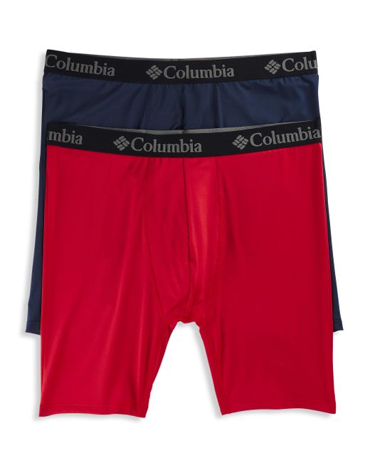 Columbia Red Big & Tall 2-pk Performance Boxer Briefs for men