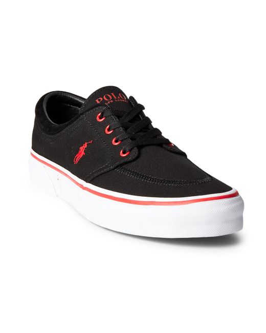 Polo Ralph Lauren Big & Tall Faxon X Canvas Low-top Sneakers in Black ...