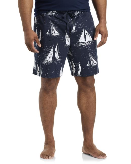Nautica Blue Big & Tall Lounge Shorts for men