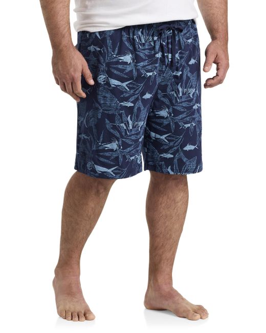 Majestic International Blue Big & Tall Sea Change Lounge Shorts for men