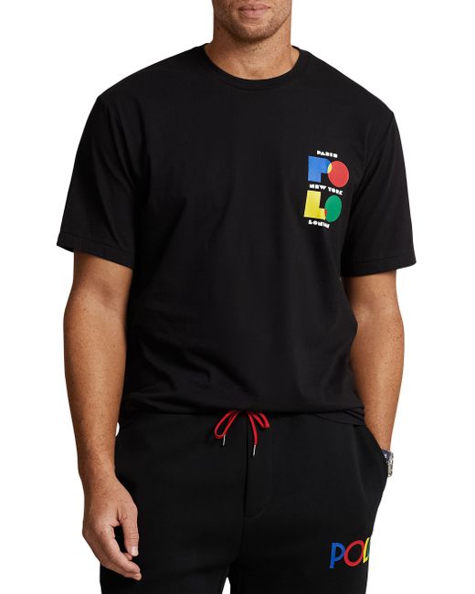 Polo Ralph Lauren Black Big & Tall Logo Jersey T-shirt for men
