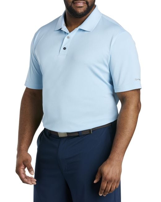 Reebok Big & Tall Performance Solid Polo in Blue for Men | Lyst