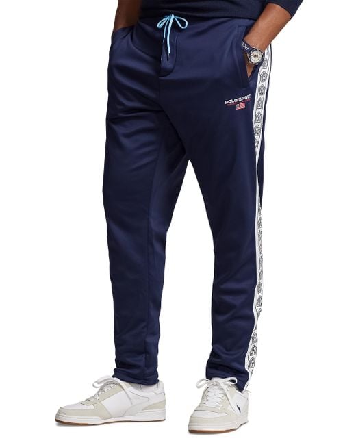 Polo Ralph Lauren Big & Tall Sport Fleece Track Pants in Blue for Men