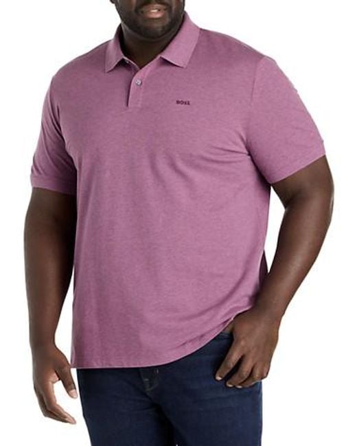 BOSS Men's Purple Big Tall Pallas Polo Shirt
