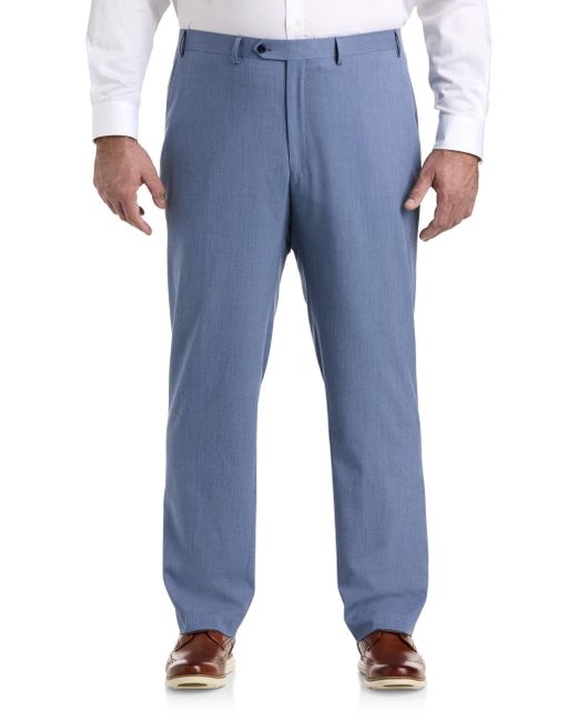 Michael Kors Blue Big & Tall Textured Suit Pants for men