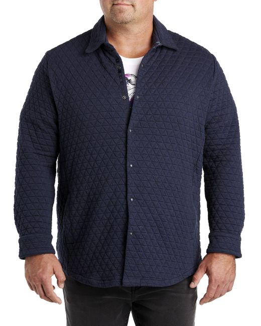 Robert Graham Big & Tall Tulano Quilted Shirt Jacket in Blue for Men Lyst