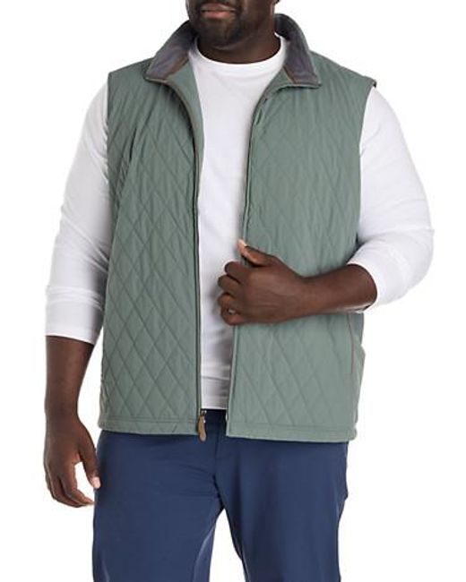 Vineyard Vines Men's Gray Big Tall Dorset Quilted Vest