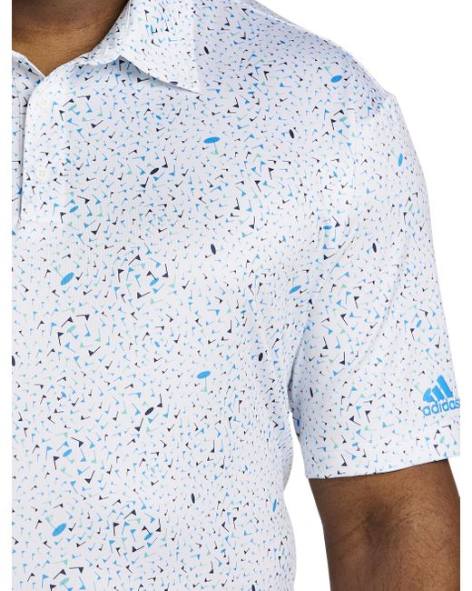 adidas Denim Big & Tall Flag Print Polo Shirt in White for Men | Lyst