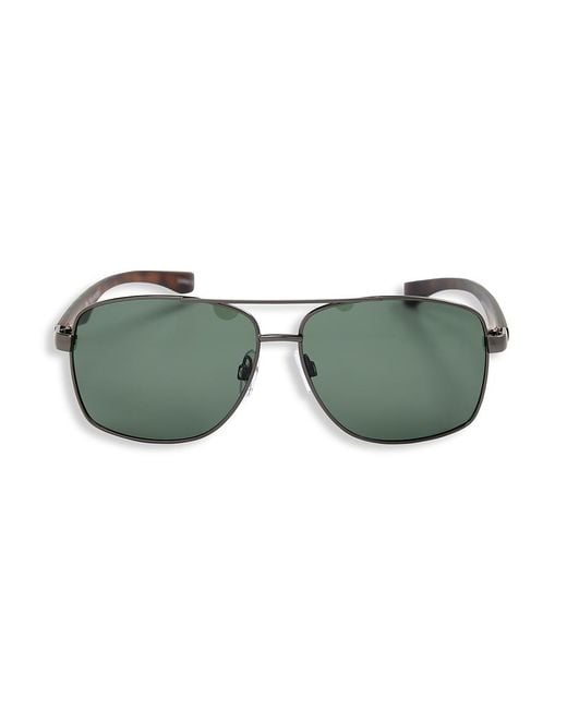 True Nation Green Big & Tall Rectangular Two-Tone Sunglasses for men