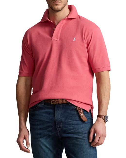 Polo Ralph Lauren Red Big & Tall Mesh Polo Shirt for men