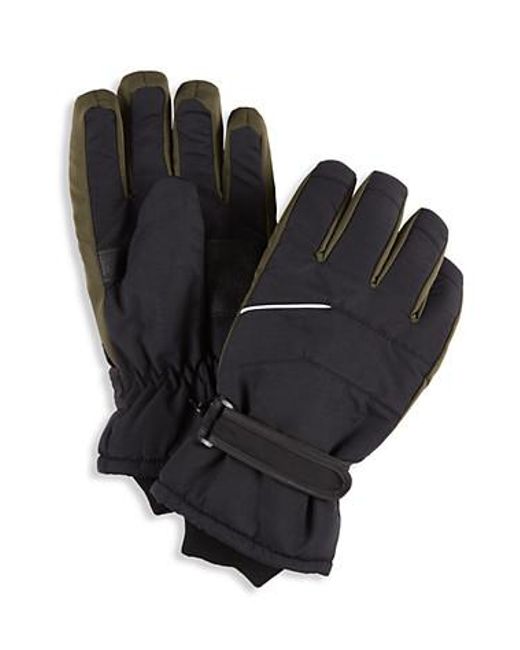 New York Accessory Group Black Big & Tall Heat Logic Ski Gloves for men