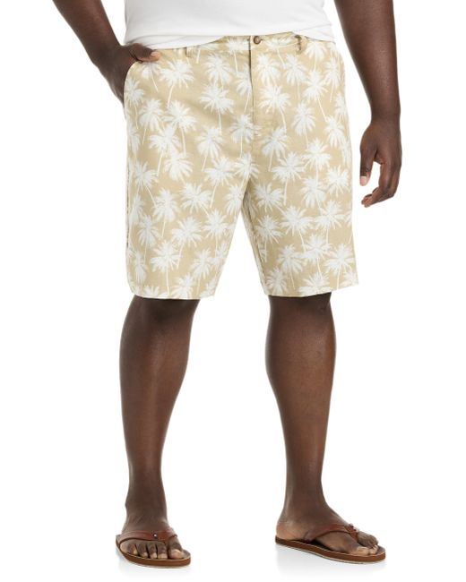 Nautica Natural Big & Tall Printed Cabana Shorts for men
