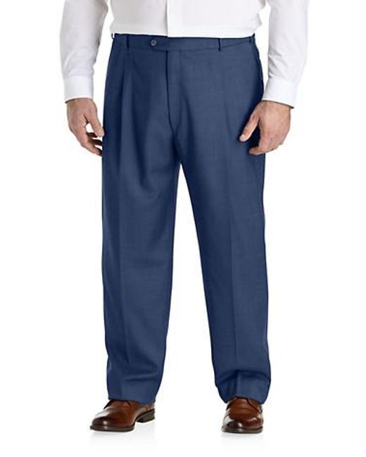 big and tall dress pants Haggar Big & Tall Premium Comfort Dress Pants, Flat Front in Black main image 1