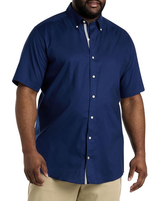 Nautica Blue Big & Tall Oxford Sport Shirt for men