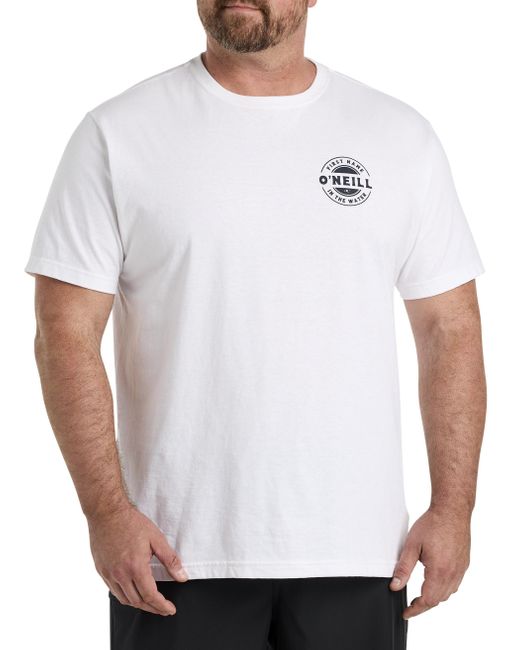O'neill Sportswear White Big & Tall Coin Flip Graphic Tee for men
