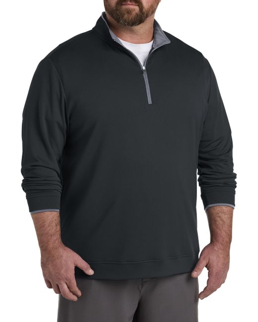 Adidas Gray Big & Tall 1 4-zip Performance Pullover for men
