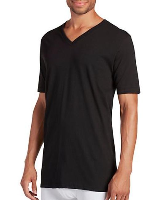 Jockey Black Big & Tall 2-Pk Classic V-Neck T-Shirts for men