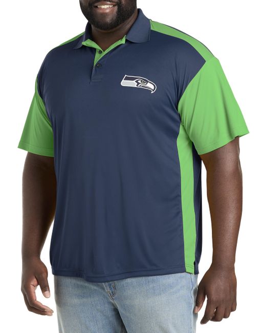 Nfl Blue Big & Tall Colorblocked Polo Shirt for men