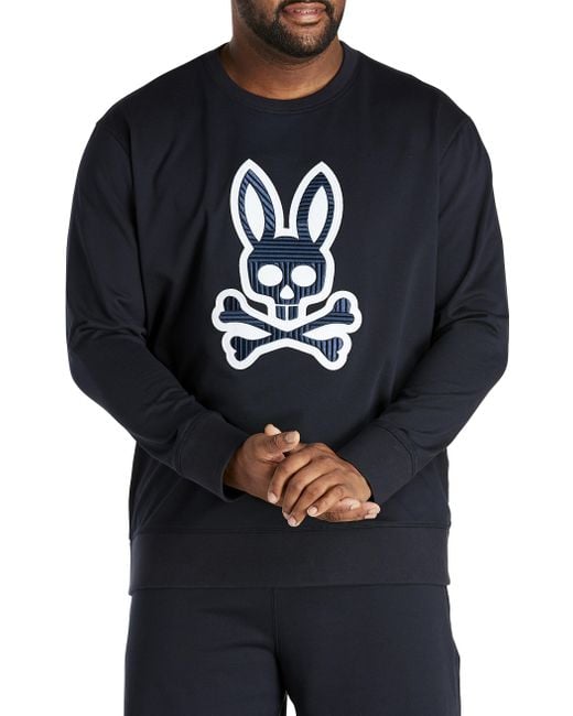 Psycho Bunny Blue Big & Tall Liam Sweatshirt for men