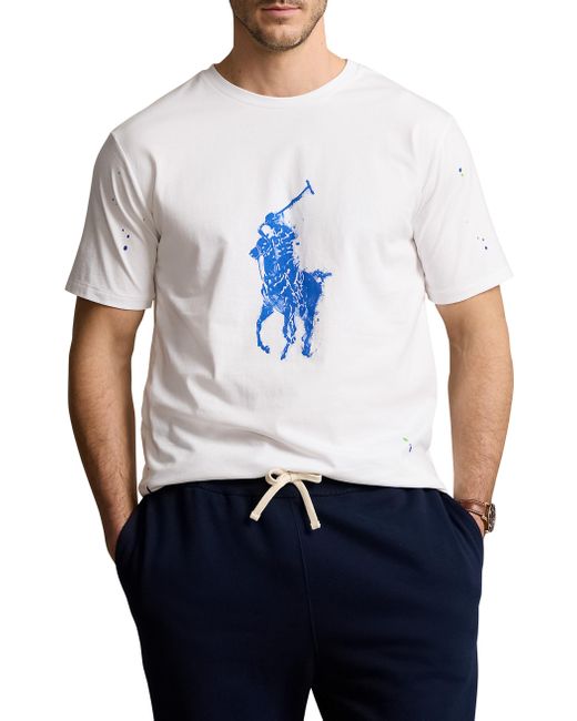 Polo Ralph Lauren Blue Big & Tall Big Pony T-shirt for men