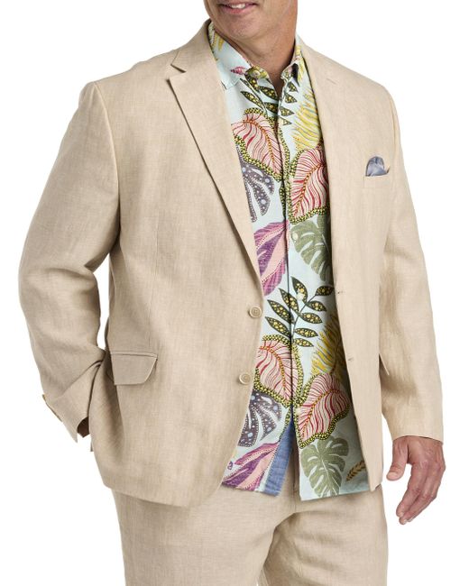 Tallia Natural Big & Tall Tallia Linen Suit Jacket for men