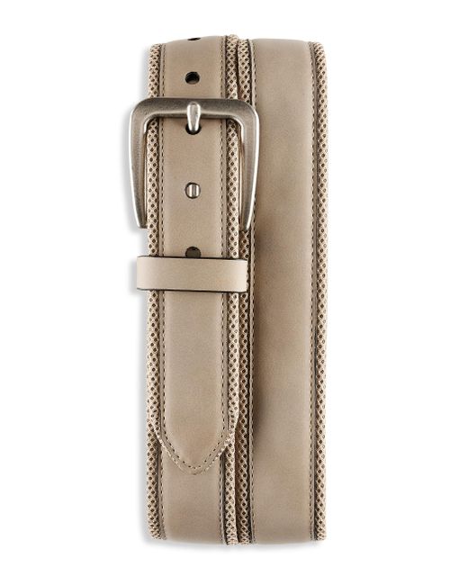 Columbia Natural Big & Tall Leather Mesh-lined Belt for men