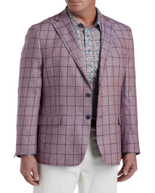 Tallia Orange Big & Tall Tallia Plaid Sport Coat in Purple for Men | Lyst