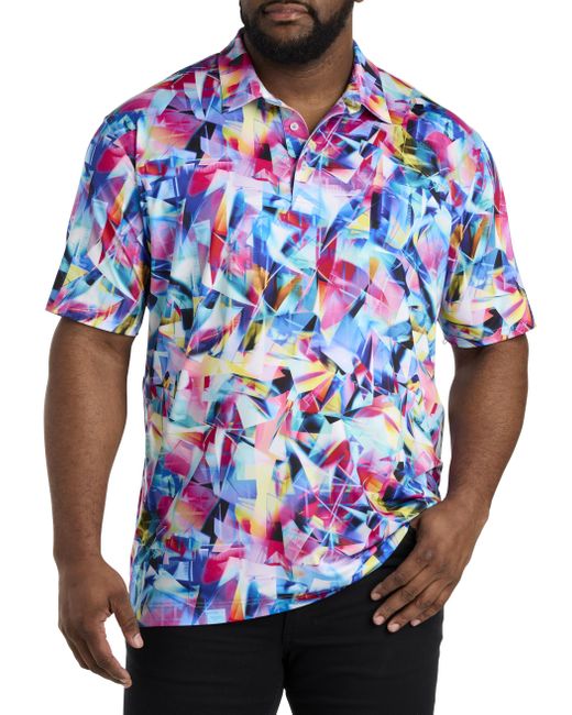 Robert Graham Blue Big & Tall Color Up Polo Shirt for men