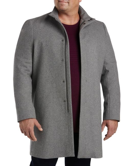 Calvin Klein Gray Big & Tall Mayden Overcoat for men