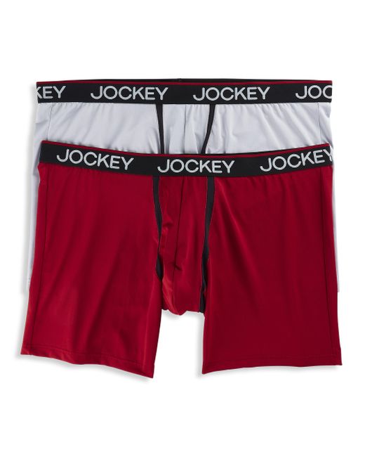 Jockey Red Big & Tall 2-pk Chafe-proof Micro Boxer Briefs for men