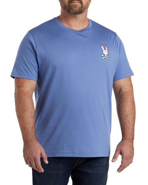Psycho Bunny Blue Big & Tall Palm Springs Graphic Tee for men