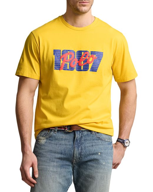 Polo Ralph Lauren Orange Big & Tall Logo Jersey T-shirt for men