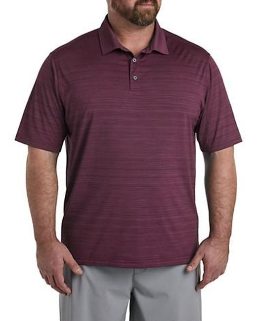Reebok Purple Big & Tall Performance Space-Dyed Polo Shirt for men