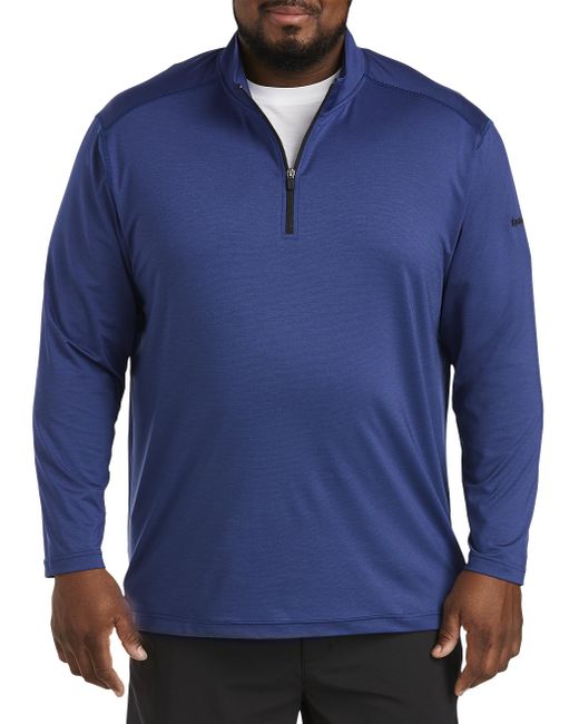 Reebok Blue Big & Tall Speedwick Lightweight 1 4-zip Pullover for men