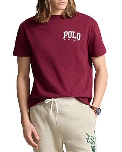 Polo Ralph Lauren Red Big & Tall Logo Jersey T-Shirt for men