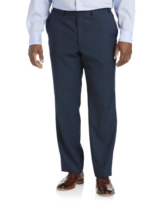 Jack Victor Big & Tall Jv Reflex Check Suit Pants in Blue for Men | Lyst