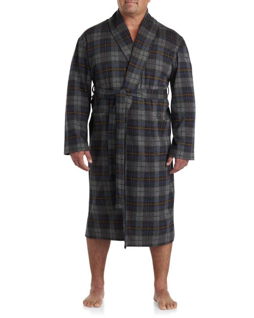 Majestic International Black Big & Tall A Touch Of Frost Robe for men