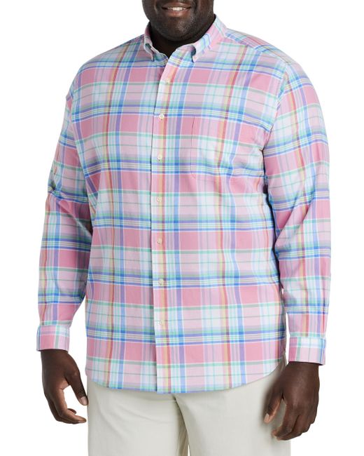 Tall Plaid Slub Madras Sport Shirt 