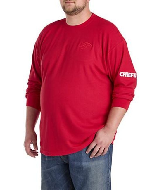Nfl Men's Red Big Tall Thermal Long-Sleeve T-Shirt