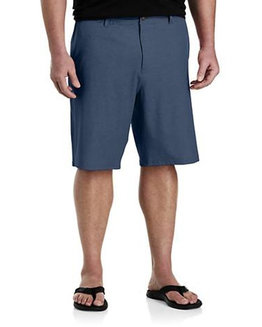 O'neill Sportswear Blue Big & Tall Reserve Light Check Hybrid Shorts for men