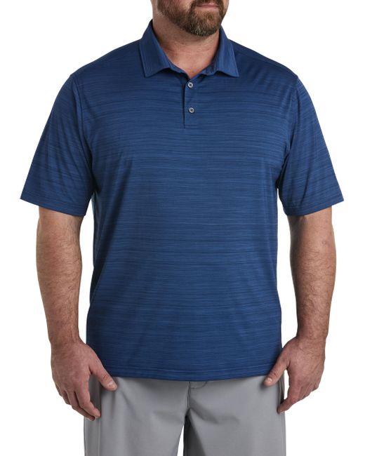 Reebok Blue Big & Tall Performance Space-dyed Polo Shirt for men