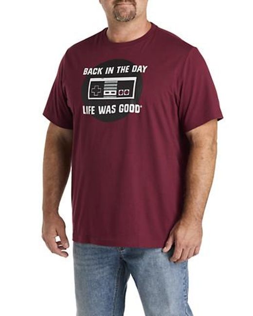 Life Is Good. Red Big & Tall Back for men