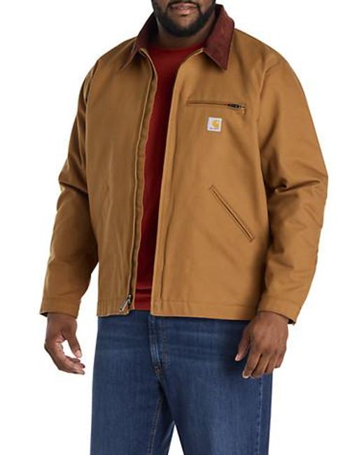 Carhartt Men's Blue Big & Tall Blanket-Lined Detroit Jacket