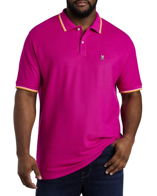 Psycho Bunny Pink Big & Tall Fairview Polo Shirt for men