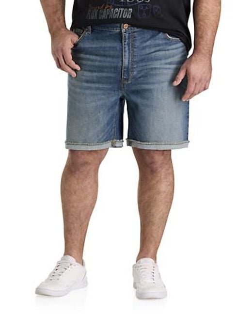 True Nation Blue Big & Tall Athletic Fit Denim Shorts for men