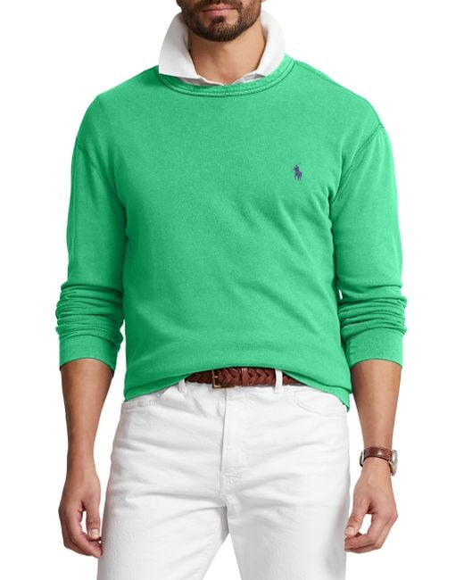 Polo Ralph Lauren Green Big & Tall Spa Terry Sweatshirt for men