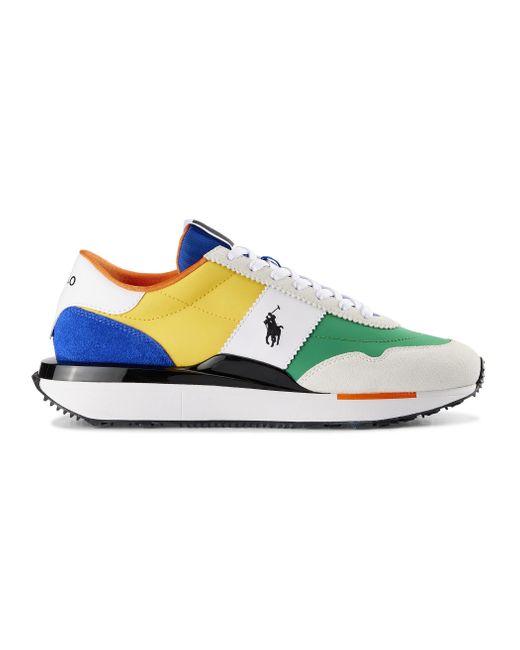 Polo Ralph Lauren Blue Big & Tall Train 89 Colorblocked Sneakers for men