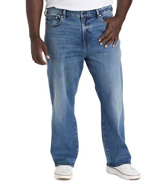 Lucky Brand Men's Blue Big Tall Chatham Relaxed-Fit Jeans