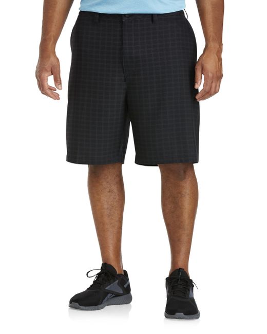Reebok Big & Tall Speedwick Tonal Plaid Golf Shorts in Black for Men | Lyst