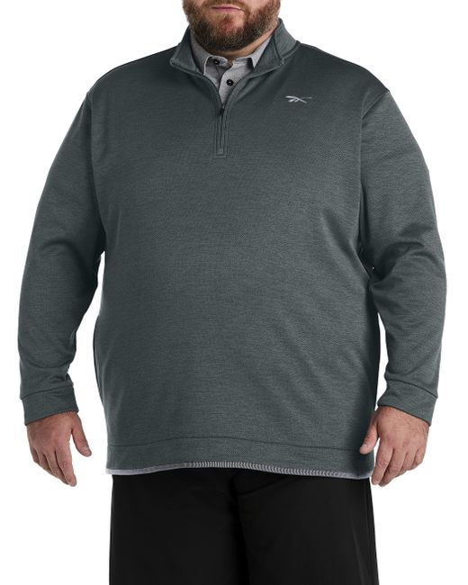 Reebok Big & Tall 1 4-zip Fleece Performance Pullover in Gray for Men